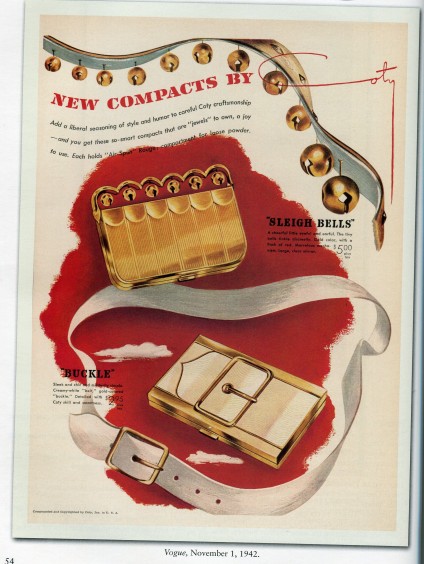 Coty compacts ad from Vogue.